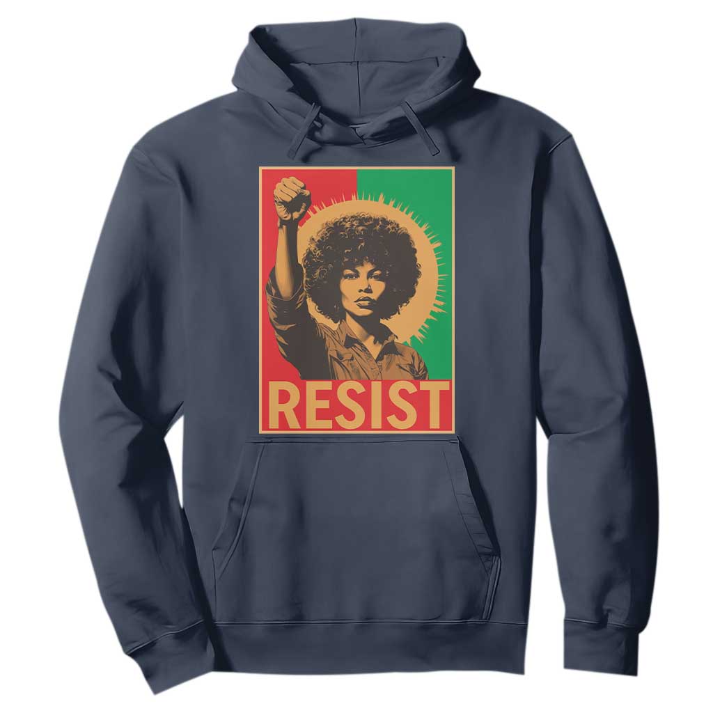 Angela Davis Hoodie Political Protest Resist Civil Rights Freedom - African Pride