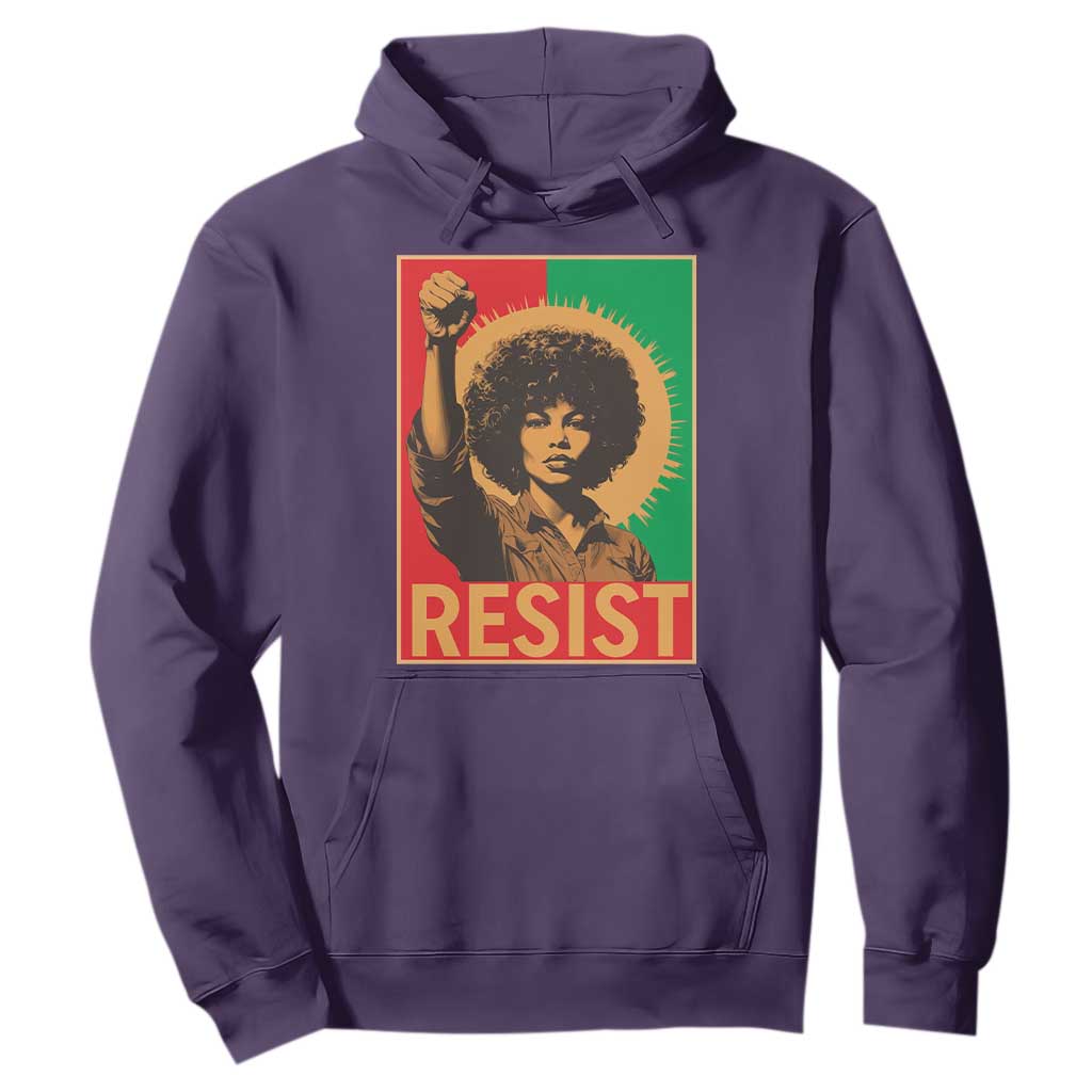 Angela Davis Hoodie Political Protest Resist Civil Rights Freedom - African Pride