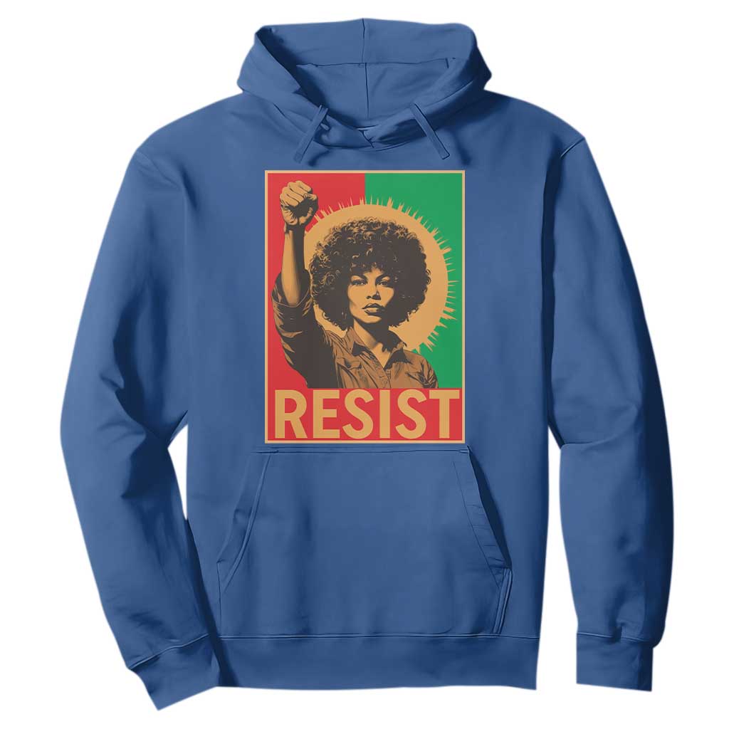 Angela Davis Hoodie Political Protest Resist Civil Rights Freedom - African Pride