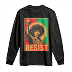 Angela Davis Long Sleeve Shirt Political Protest Resist Civil Rights Freedom - African Pride