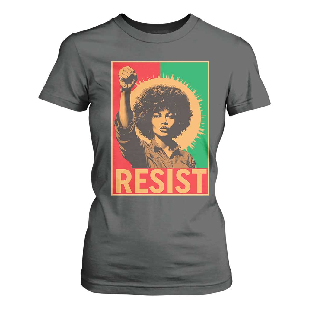 Angela Davis T Shirt For Women Political Protest Resist Civil Rights Freedom - African Pride