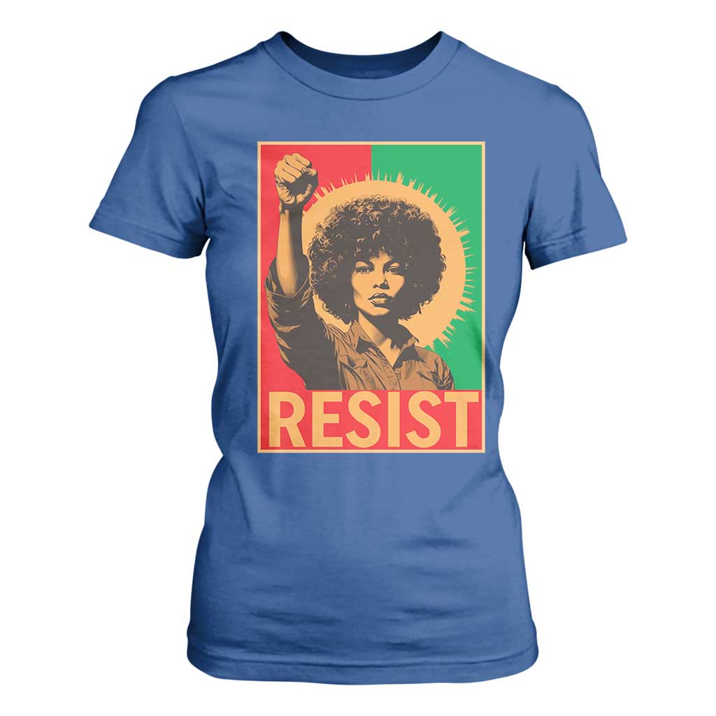 Angela Davis T Shirt For Women Political Protest Resist Civil Rights Freedom - African Pride
