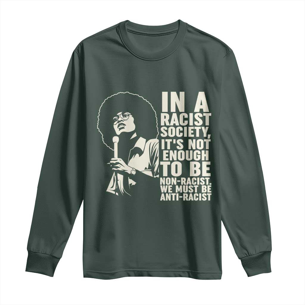 Angela Davis Inspirational Quote Long Sleeve Shirt - African Pride