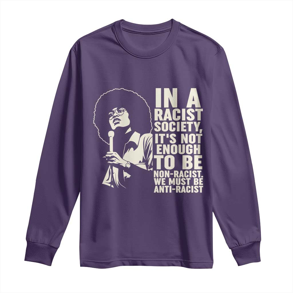 Angela Davis Inspirational Quote Long Sleeve Shirt - African Pride