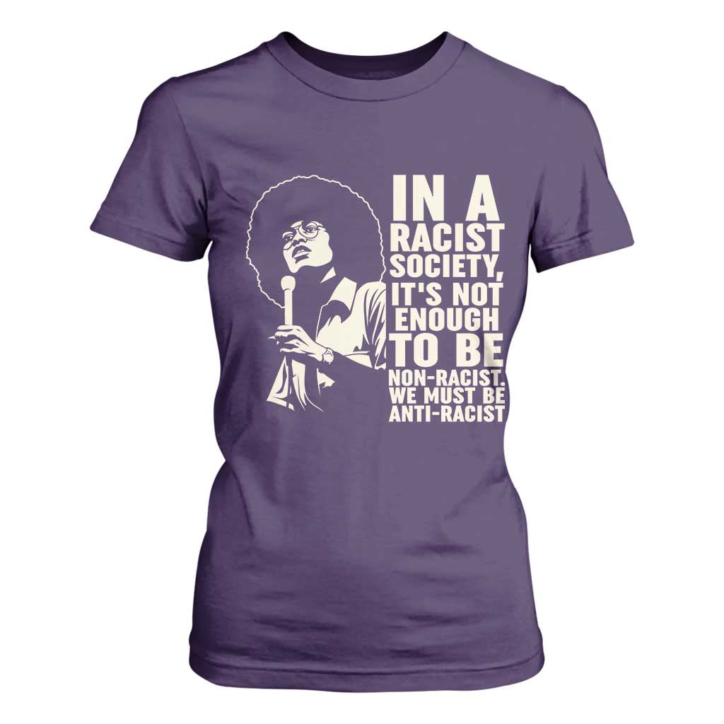 Angela Davis Inspirational Quote T Shirt For Women - African Pride