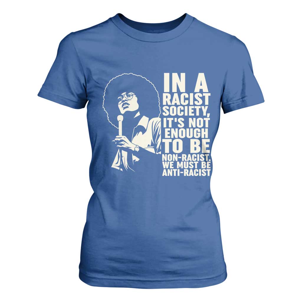 Angela Davis Inspirational Quote T Shirt For Women - African Pride