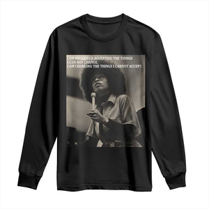 Angela Davis Inspirational Quote Long Sleeve Shirt Black History Month - African Pride