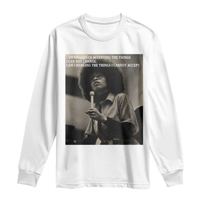 Angela Davis Inspirational Quote Long Sleeve Shirt Black History Month - African Pride