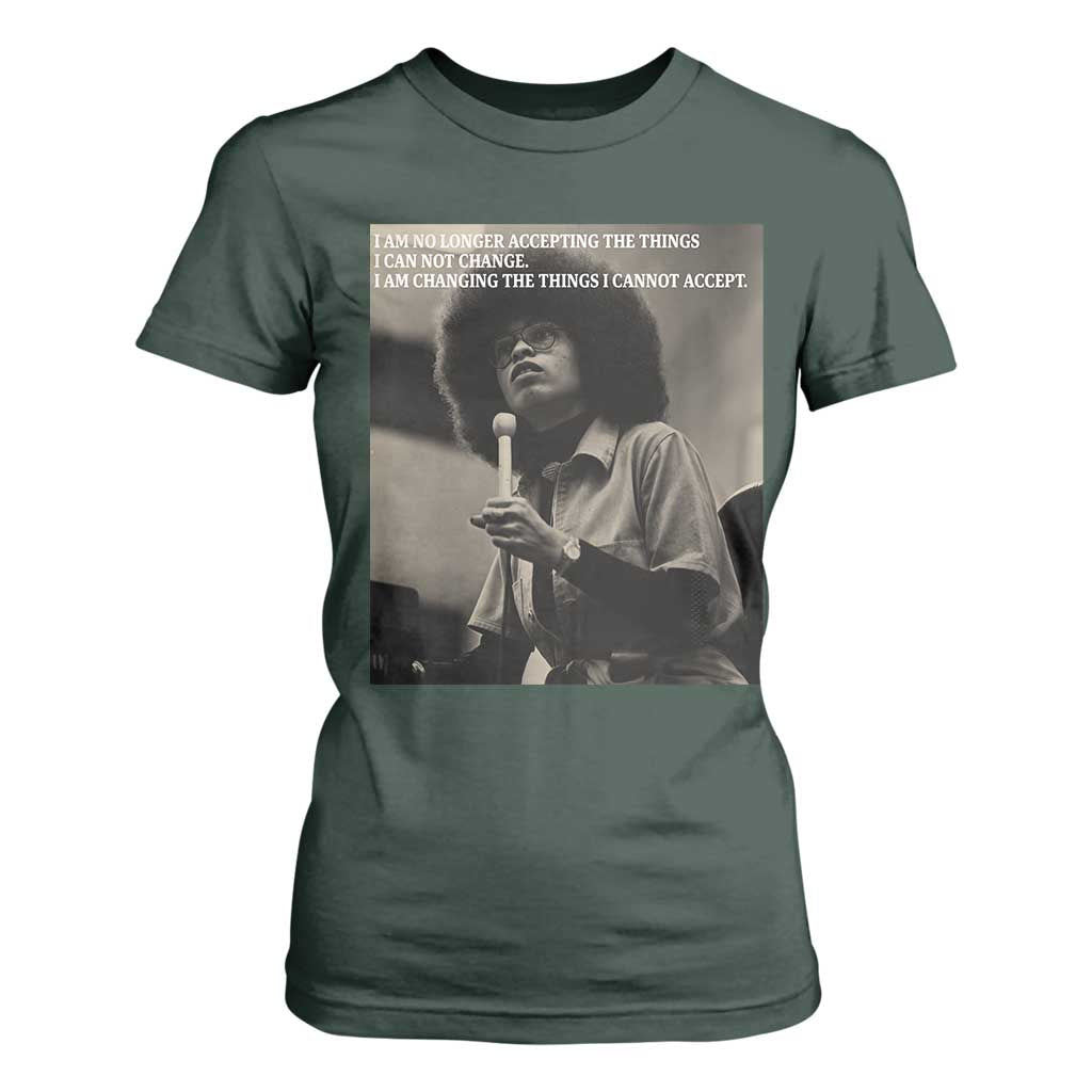 Angela Davis Inspirational Quote T Shirt For Women Black History Month - African Pride