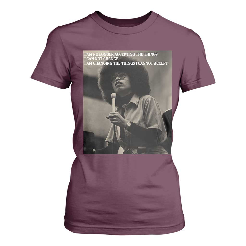 Angela Davis Inspirational Quote T Shirt For Women Black History Month - African Pride