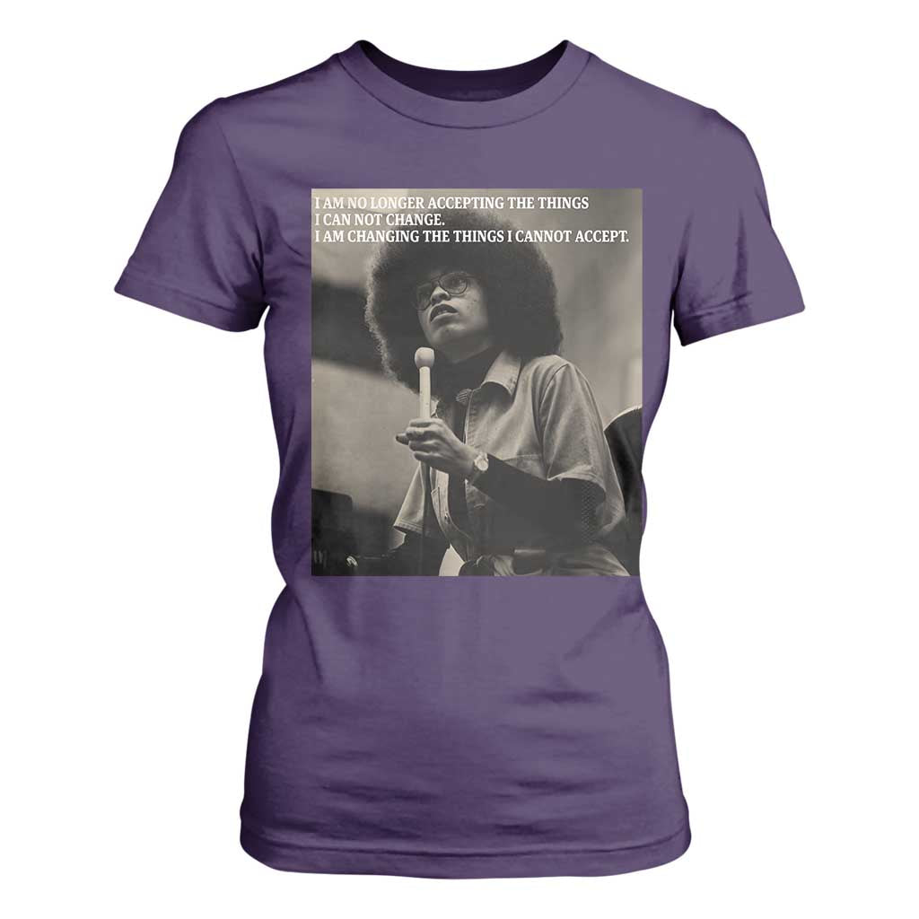 Angela Davis Inspirational Quote T Shirt For Women Black History Month - African Pride