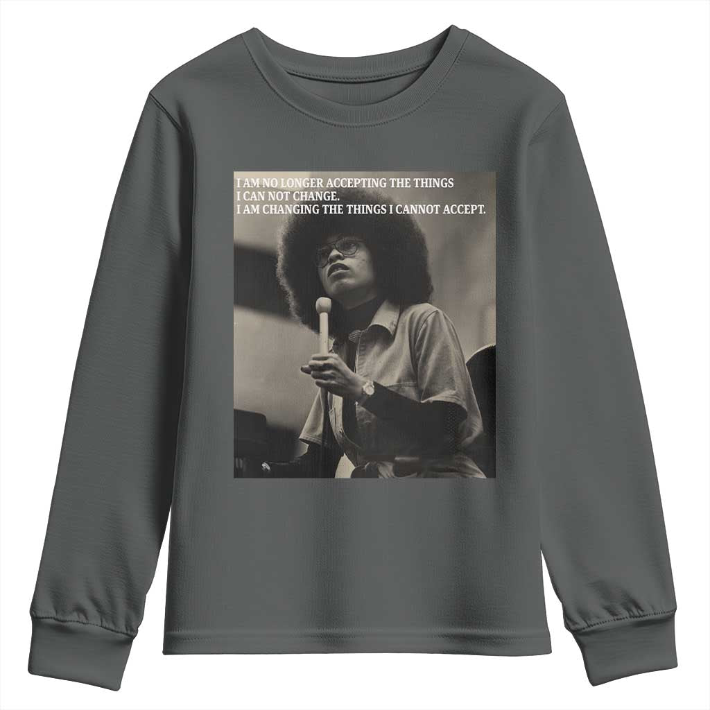 Angela Davis Inspirational Quote Youth Sweatshirt Black History Month - African Pride