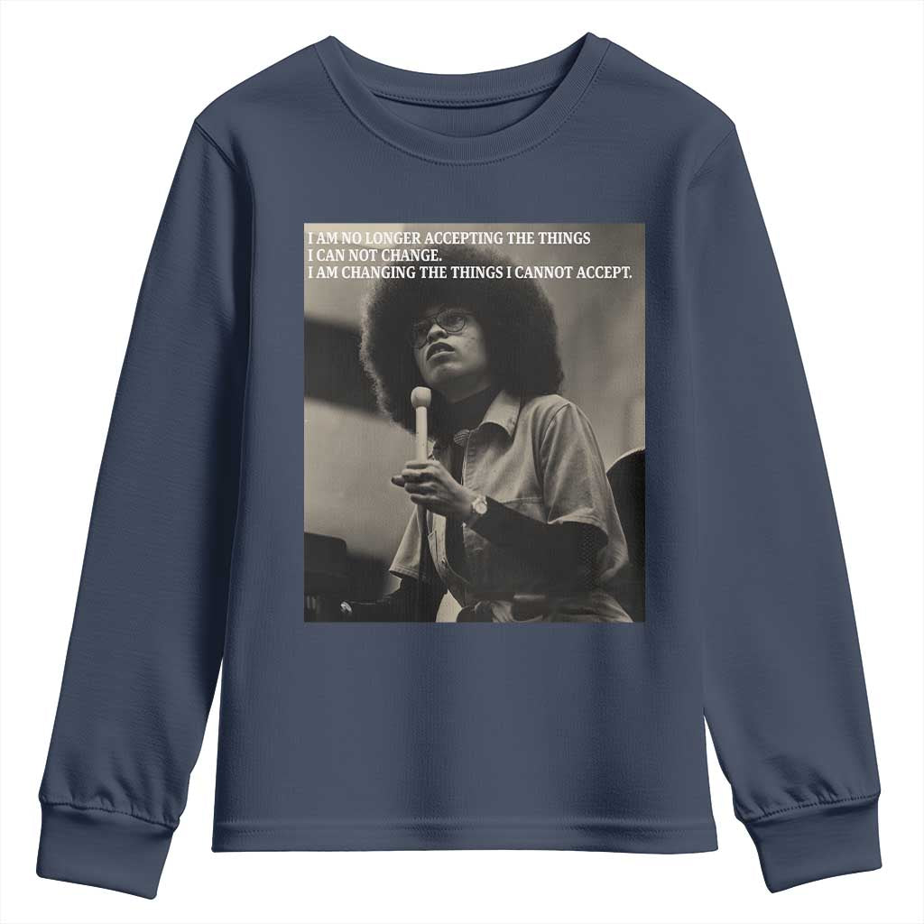 Angela Davis Inspirational Quote Youth Sweatshirt Black History Month - African Pride