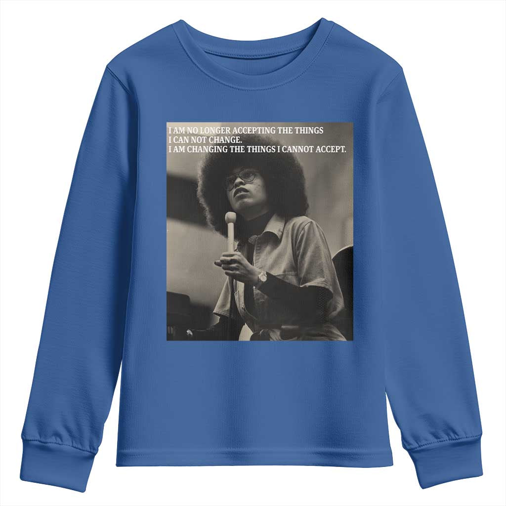 Angela Davis Inspirational Quote Youth Sweatshirt Black History Month - African Pride