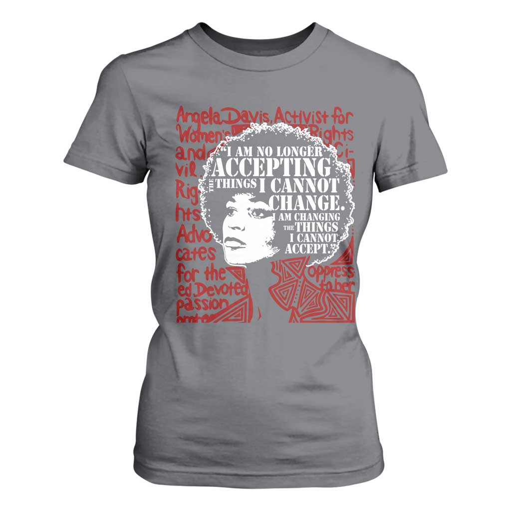 Angela Davis Inspirational Quote T Shirt For Women Black History Month