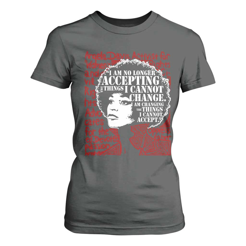 Angela Davis Inspirational Quote T Shirt For Women Black History Month