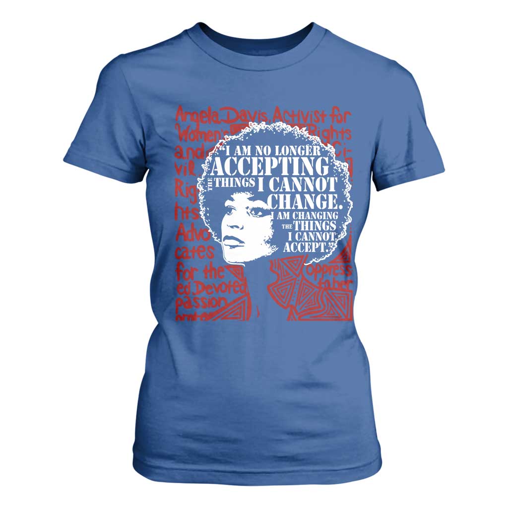 Angela Davis Inspirational Quote T Shirt For Women Black History Month