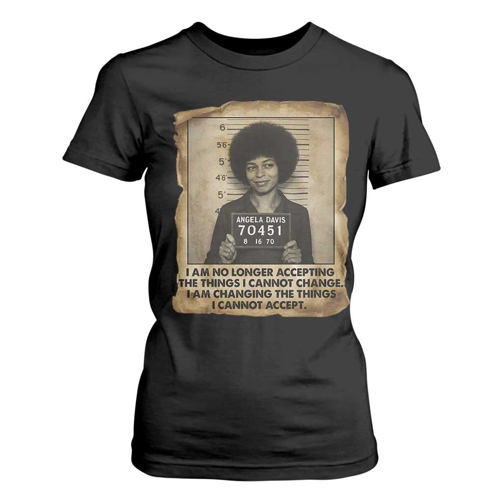 Angela Davis Inspirational Quote T Shirt For Women Black History Melanin
