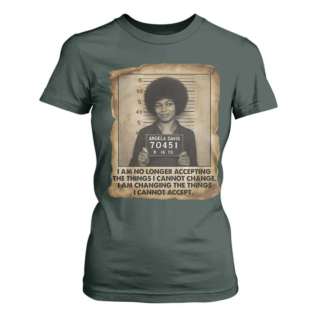 Angela Davis Inspirational Quote T Shirt For Women Black History Melanin
