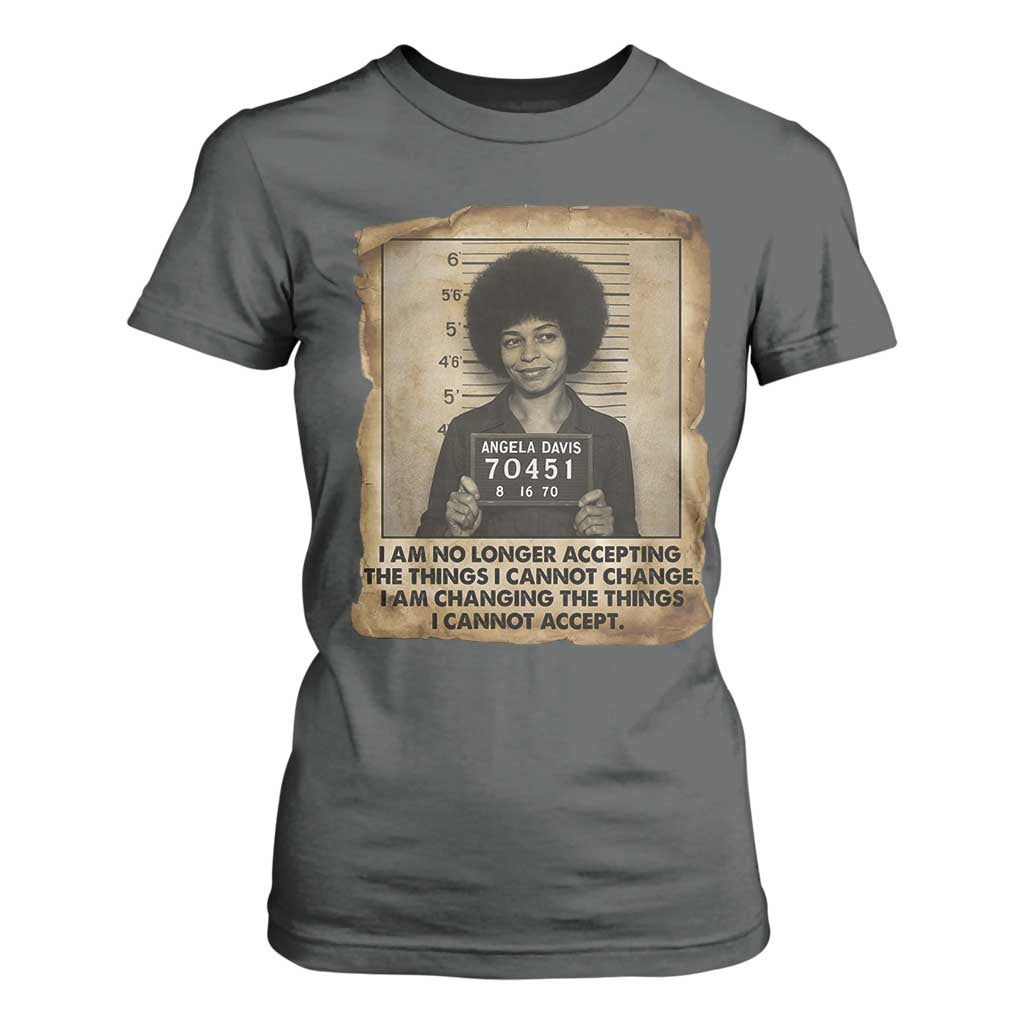 Angela Davis Inspirational Quote T Shirt For Women Black History Melanin