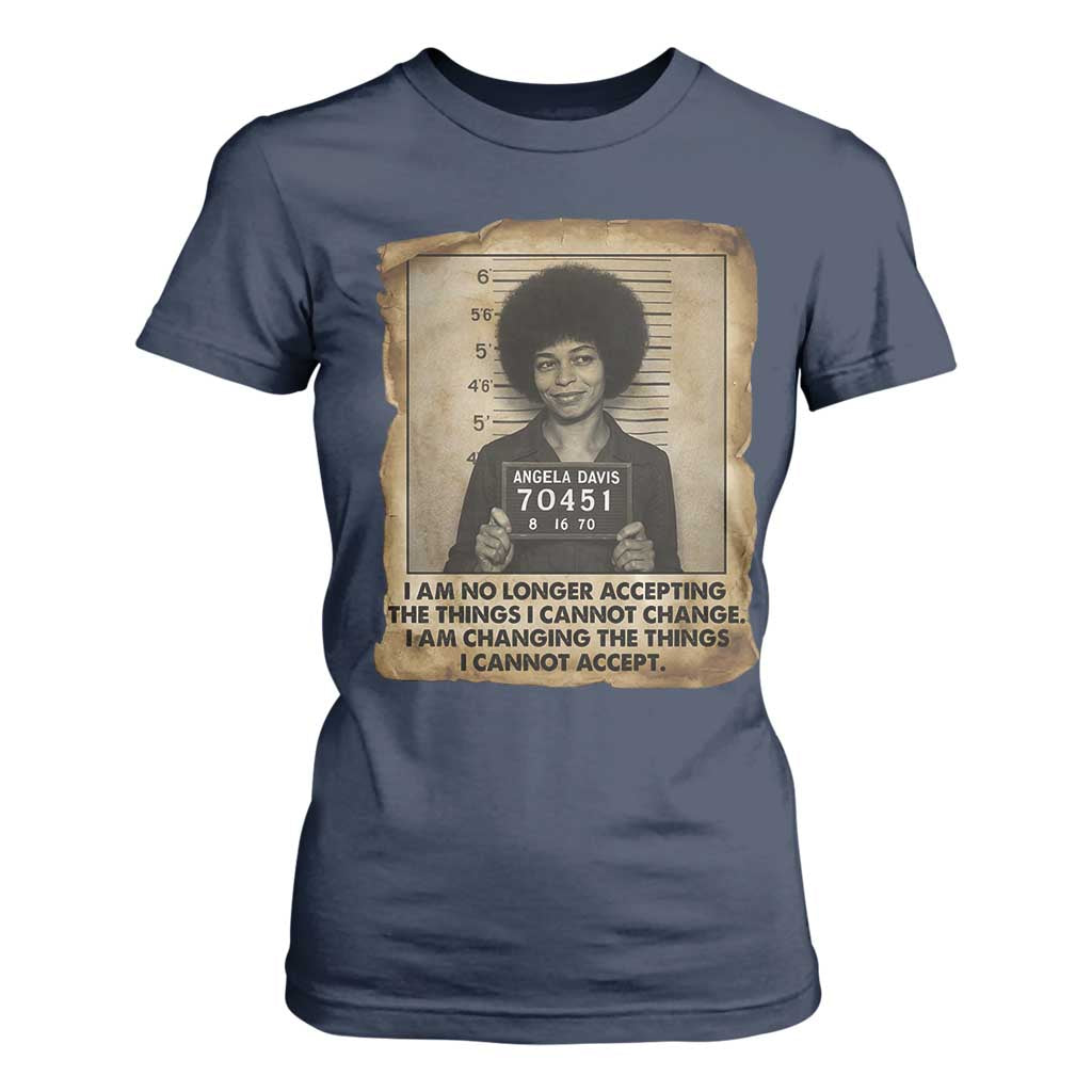 Angela Davis Inspirational Quote T Shirt For Women Black History Melanin