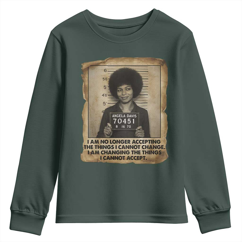 Angela Davis Inspirational Quote Youth Sweatshirt Black History Melanin