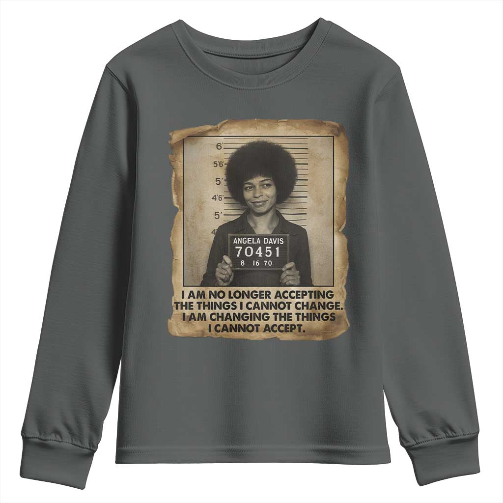 Angela Davis Inspirational Quote Youth Sweatshirt Black History Melanin