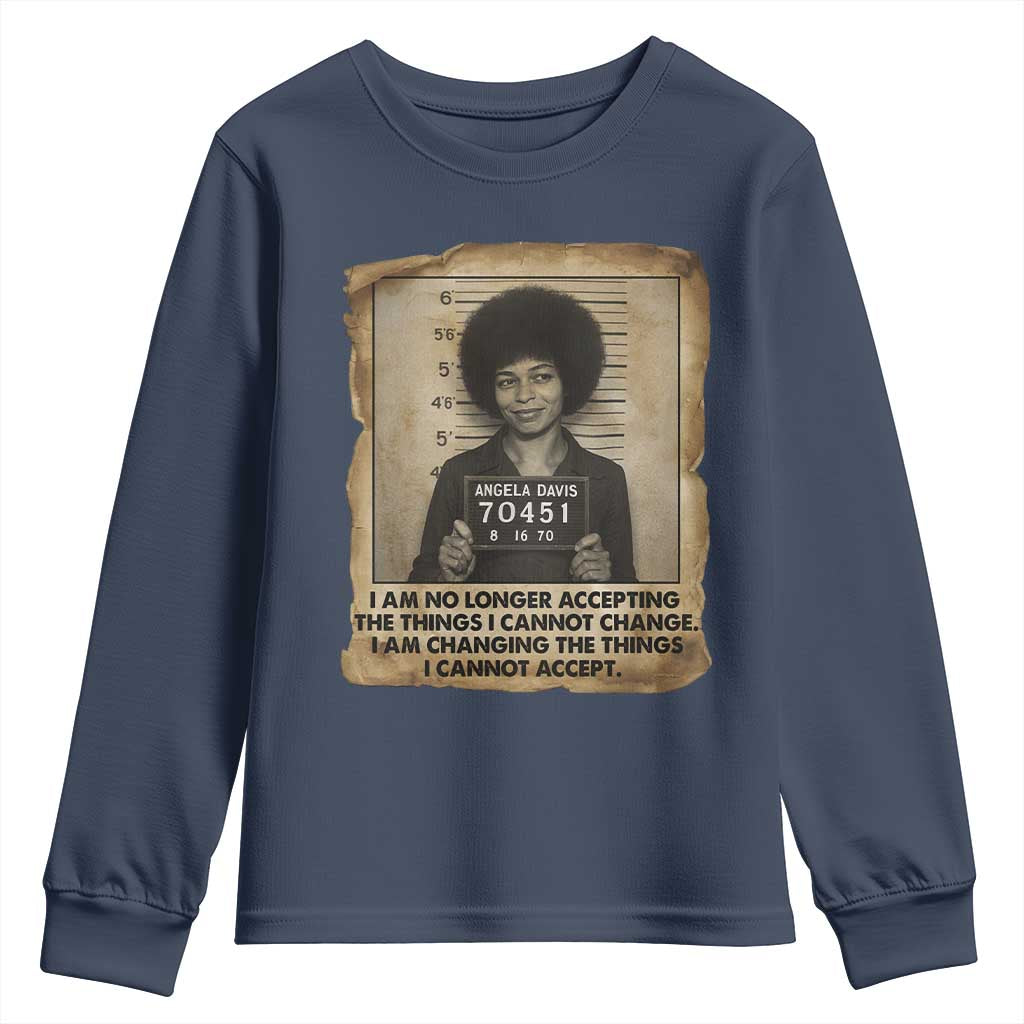Angela Davis Inspirational Quote Youth Sweatshirt Black History Melanin