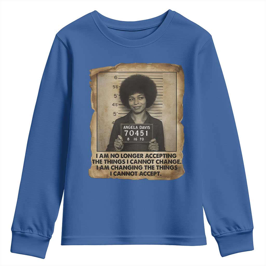 Angela Davis Inspirational Quote Youth Sweatshirt Black History Melanin