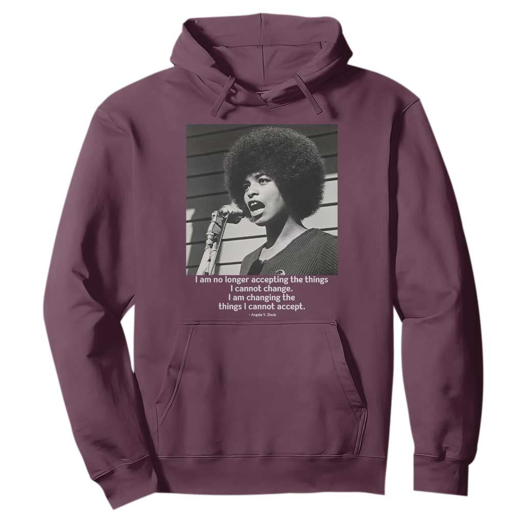 Angela Davis Inspirational Quote Hoodie Black History African Pride Power