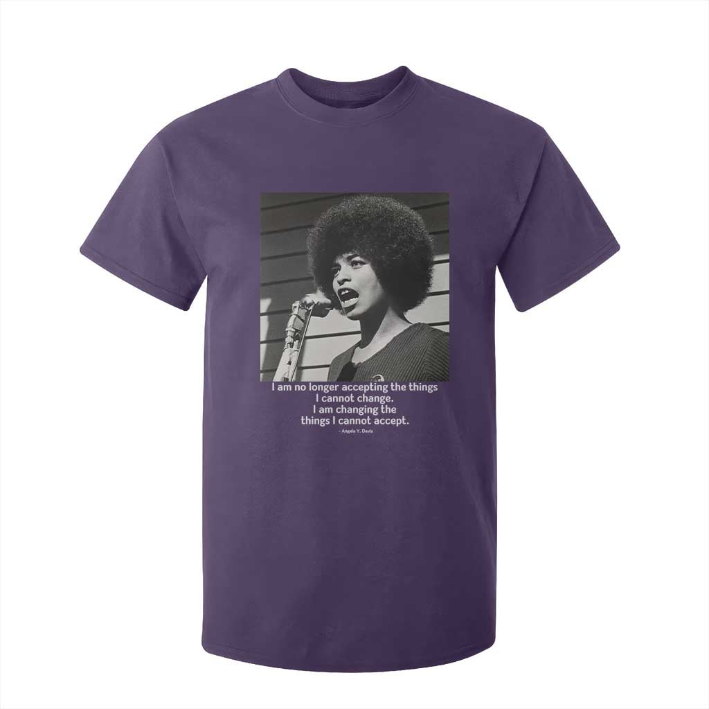Angela Davis Inspirational Quote T Shirt For Kid Black History African Pride Power