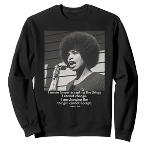 Angela Davis Inspirational Quote Sweatshirt Black History African Pride Power