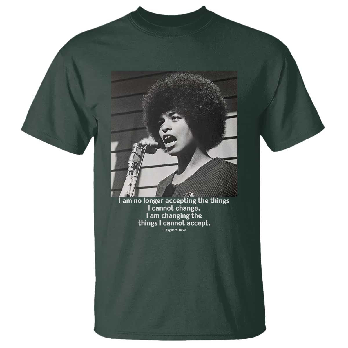 Angela Davis Inspirational Quote T Shirt Black History African Pride Power