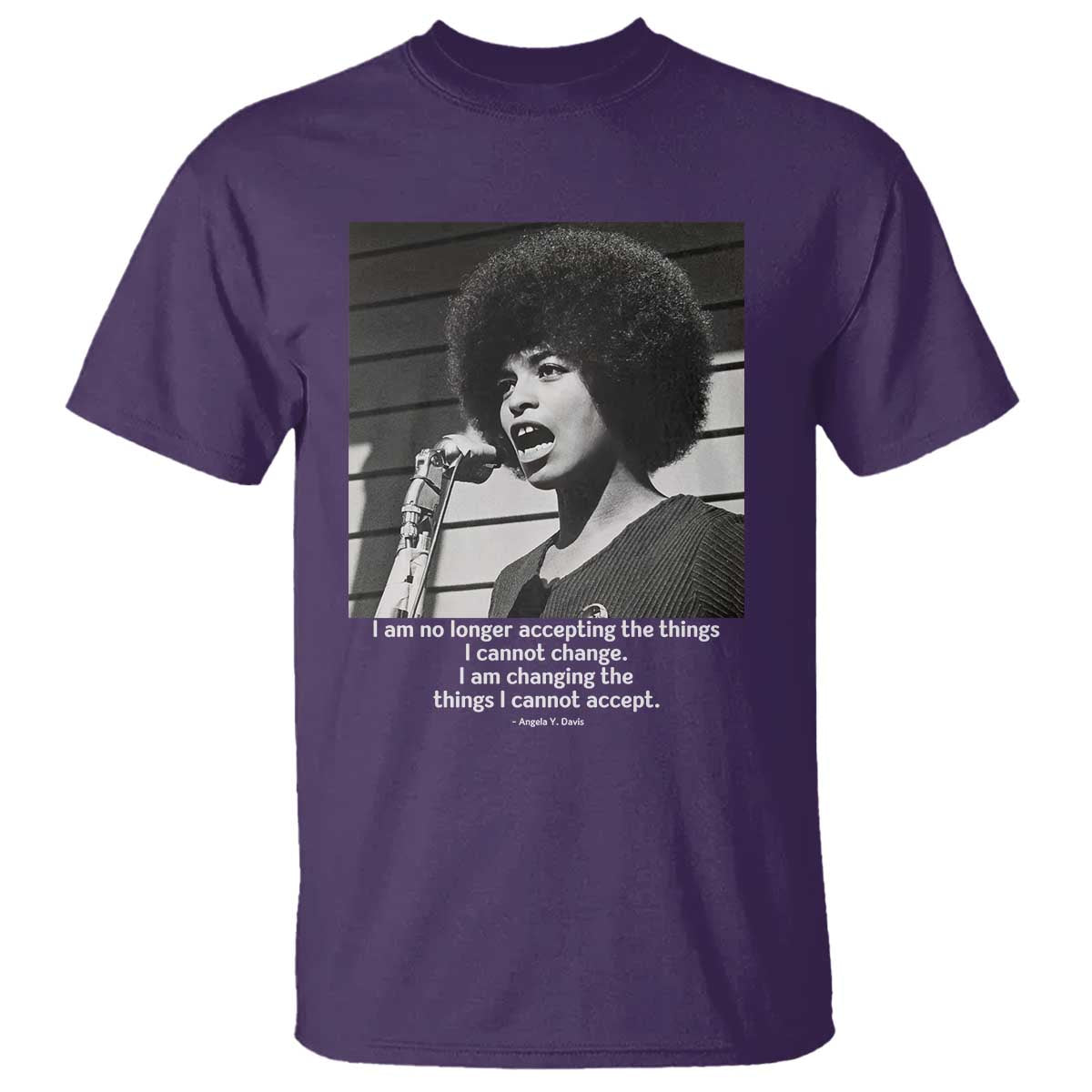 Angela Davis Inspirational Quote T Shirt Black History African Pride Power