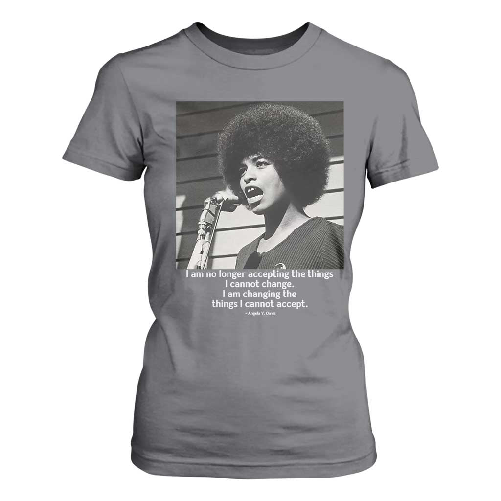 Angela Davis Inspirational Quote T Shirt For Women Black History African Pride Power