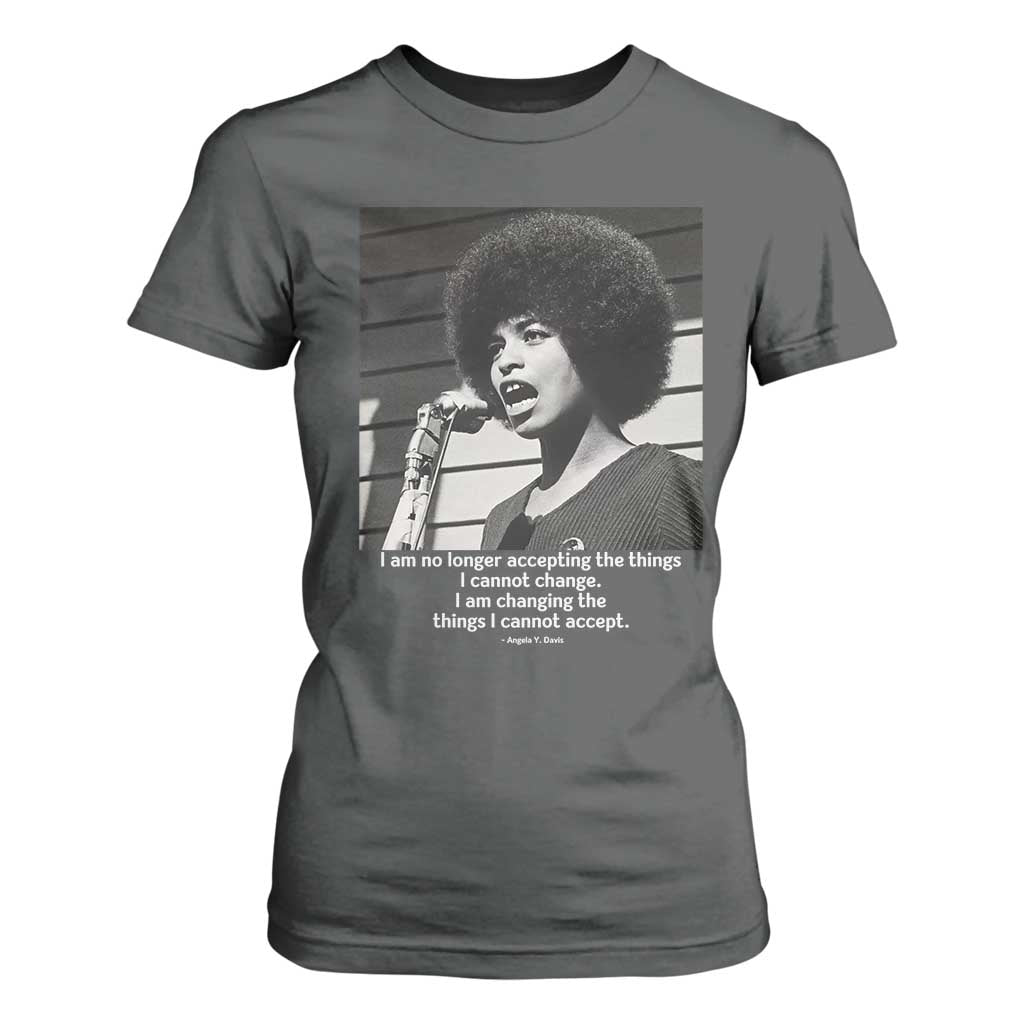 Angela Davis Inspirational Quote T Shirt For Women Black History African Pride Power