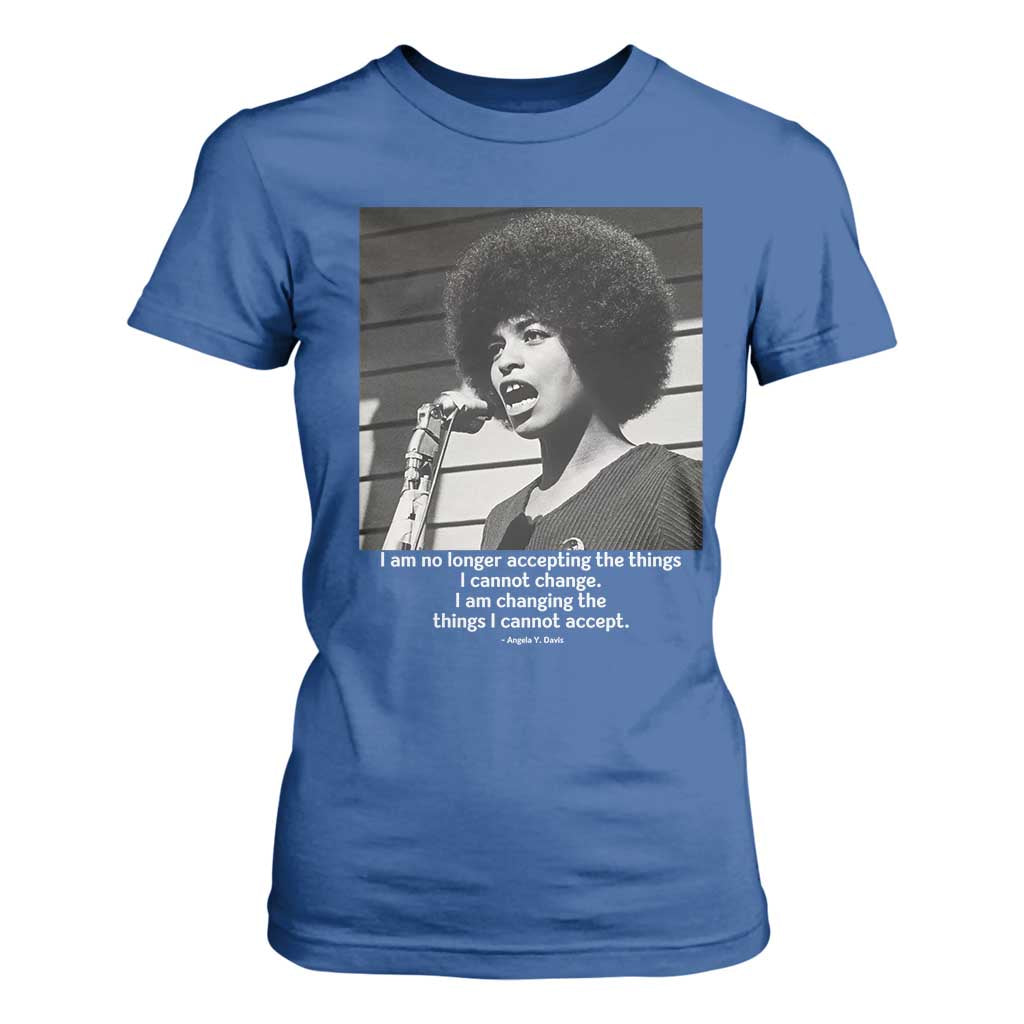 Angela Davis Inspirational Quote T Shirt For Women Black History African Pride Power