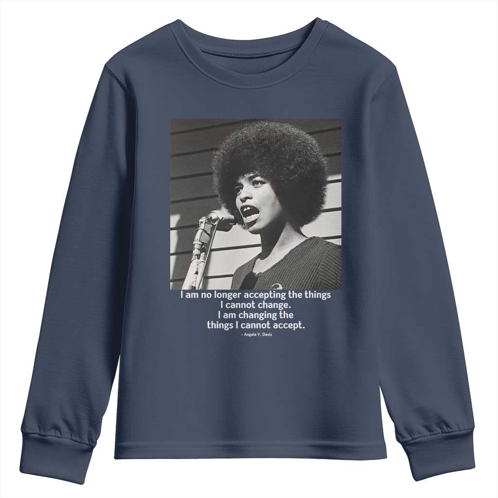 Angela Davis Inspirational Quote Youth Sweatshirt Black History African Pride Power