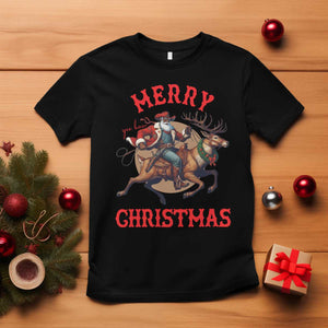 Black Santa Claus T Shirt African American Cowboy Christmas - African Pride