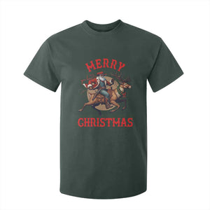 Black Santa Claus T Shirt For Kid African American Cowboy Christmas - African Pride