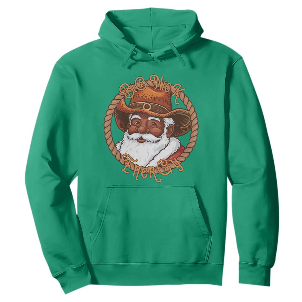 Black Santa Christmas Hoodie Big Nick Energy - African Pride