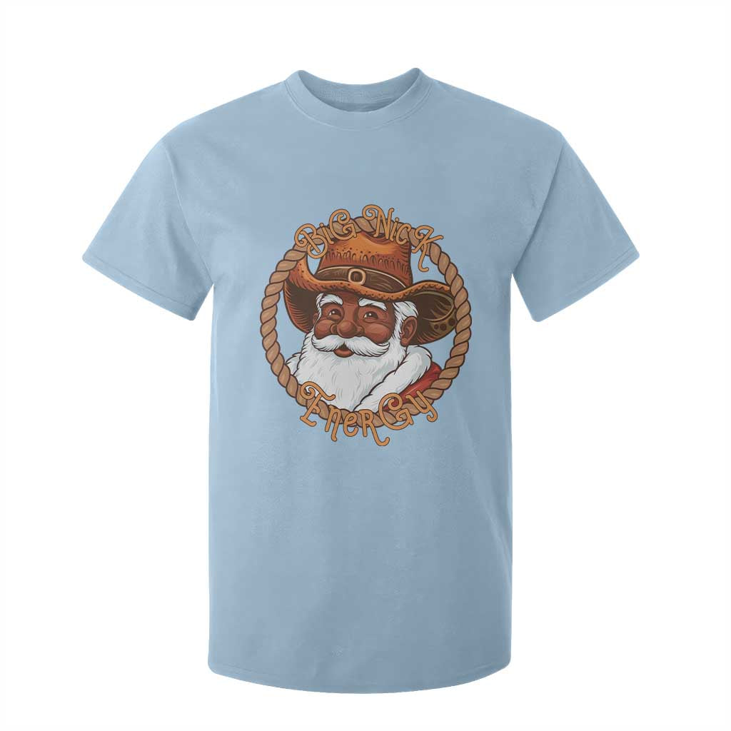Black Santa Christmas T Shirt For Kid Big Nick Energy - African Pride