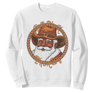 Black Santa Christmas Sweatshirt Big Nick Energy - African Pride