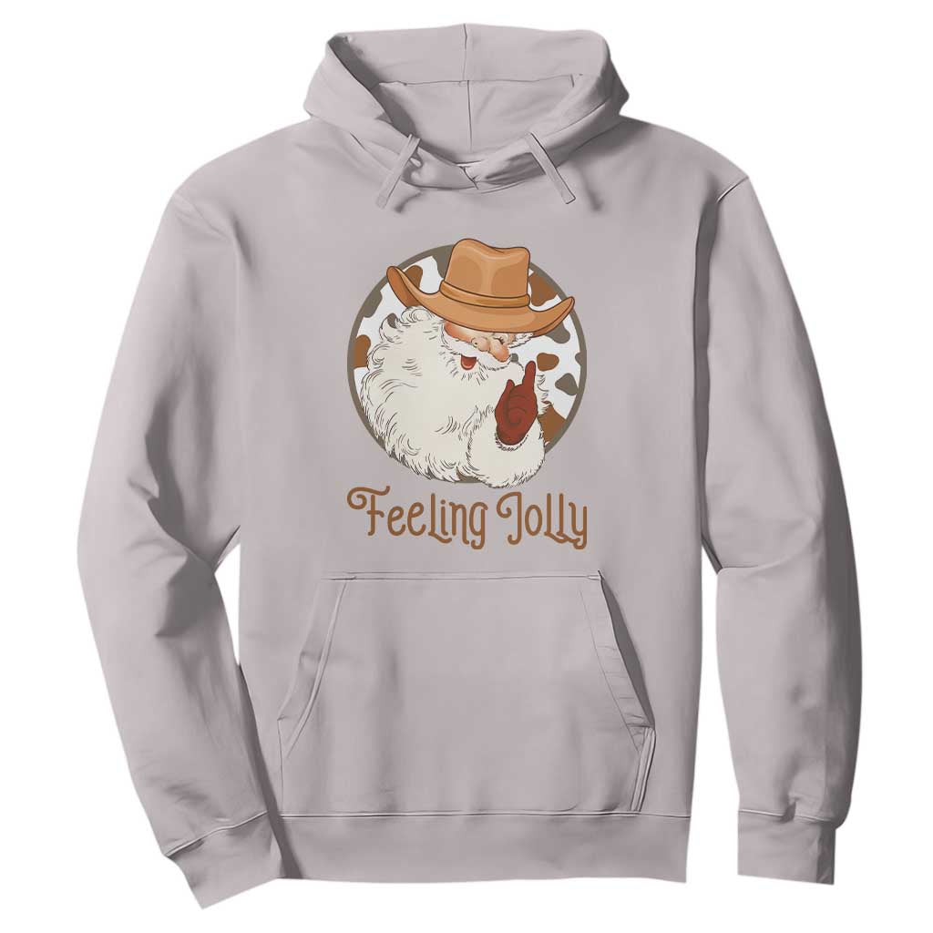 Black Cowboy Santa Christmas Hoodie Feeling Jolly - African Pride