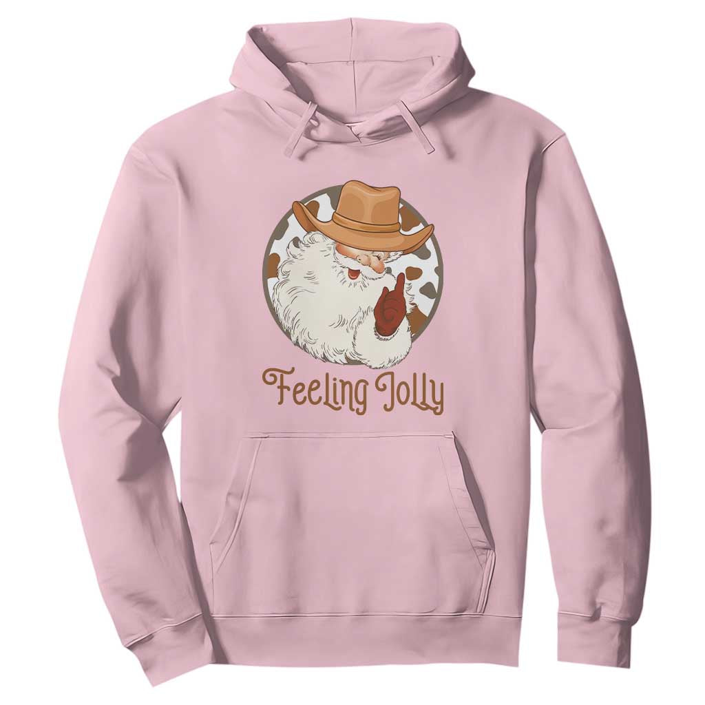 Black Cowboy Santa Christmas Hoodie Feeling Jolly - African Pride