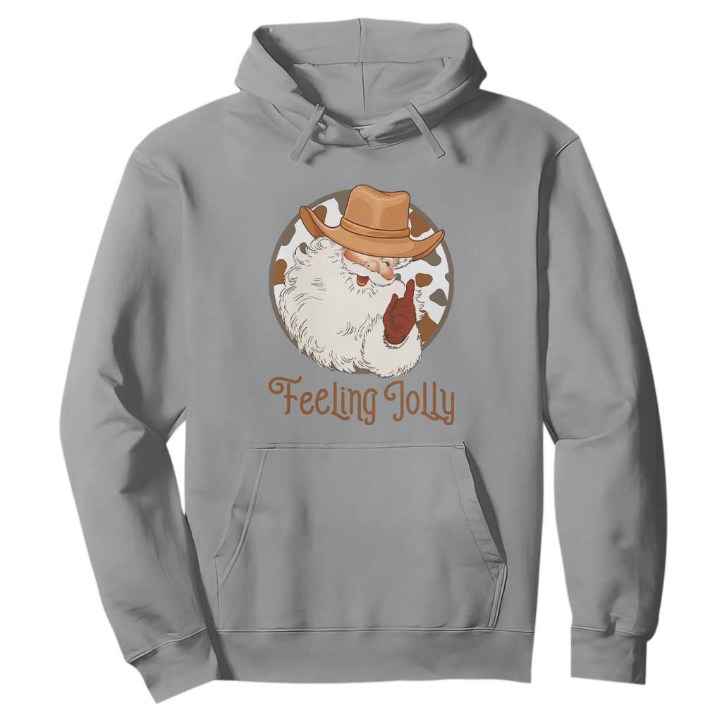 Black Cowboy Santa Christmas Hoodie Feeling Jolly - African Pride