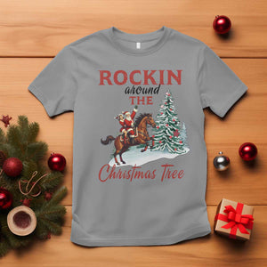 Cowboy Santa Western Christmas T Shirt Rockin Around The Xmas Tree - African Pride