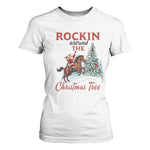 Cowboy Santa Western Christmas T Shirt For Women Rockin Around The Xmas Tree - African Pride