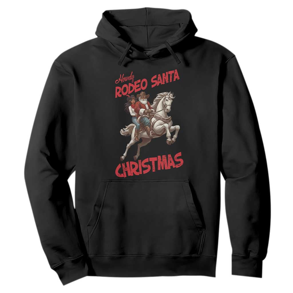 Black Cowboy Santa Christmas Hoodie African American Western - African Pride