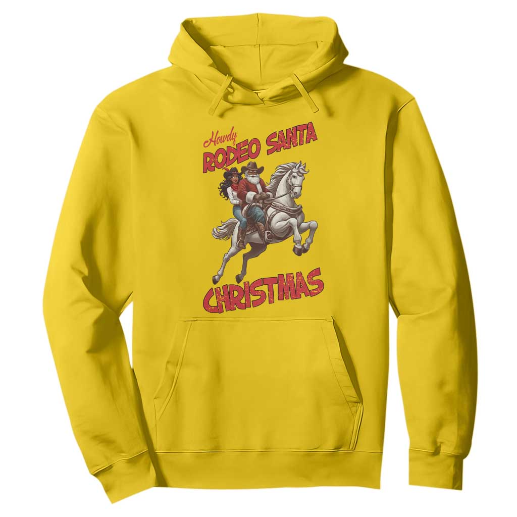 Black Cowboy Santa Christmas Hoodie African American Western - African Pride